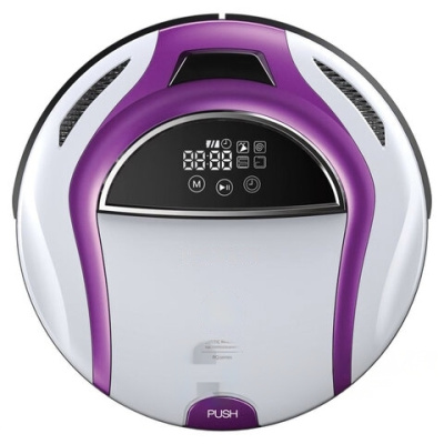 Робот-пылесос HYUNDAI H-VCRQ90, влажная убока, контейнер 0,55л, время работы до 120 мин, белый