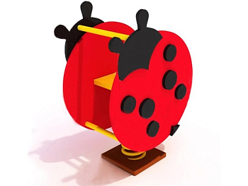 Качалка на пружине Божья коровка