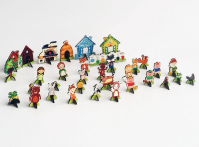 Набор плоскостных фигурок на подставках Сказочные персонажи (10 сказок)