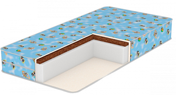 Матрас детский (холлофайбер+кокосовое волокно)