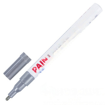 Маркер-краска лаковый (paint marker) 2 мм, СЕРЕБРЯНЫЙ, НИТРО-ОСНОВА, алюминиевый корпус, BRAUBERG PROFESSIONAL PLUS, 151442