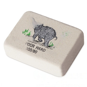 Ластик KOH-I-NOOR "Слон" 300/80, 26х18,5х8 мм, белый/цветной, прямоугольный, натуральный каучук, 0300080018KDRU