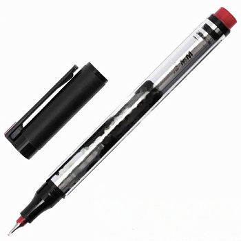 Маркер перманентный (нестираемый) BRAUBERG "Jet", КРАСНЫЙ, супертонкий металлический наконечник, 0,5 мм, 150509