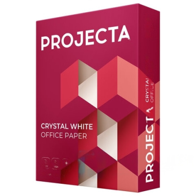 Бумага офисная А4, 80 г/м2, 500 л., марка А, PROJECTA, Россия, 168% (CIE)