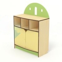 Стеллаж для зонирования полуоткрытый, 780х380х1120 мм