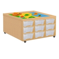 Стол детский дидактический Ландшафт (18 контейнеров)