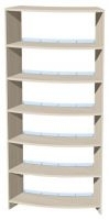 Стеллаж библиотечный односторонний Волна (6 полок)