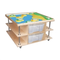 Стол детский дидактический Ландшафт (4 контейнера)