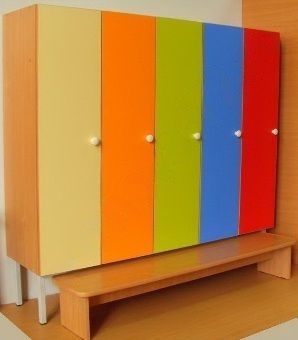 Шкафчик детский пятисекционный на металлокаркасе