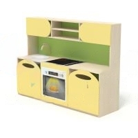 Игровая зона Кухня с фигурными дверцами, 1500х400х1100 мм