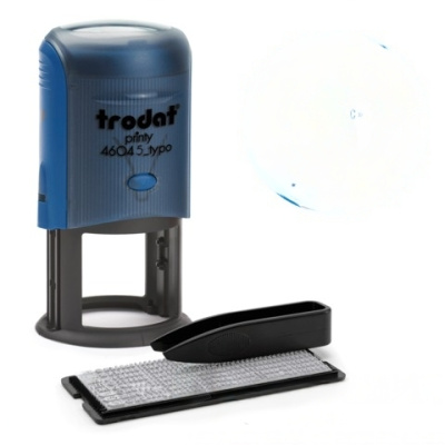 Печать самонаборная 2 круга, оттиск D=45 синий, TRODAT 46045 R2, крышка, КАССА В КОМПЛЕКТЕ, европодвес, 47091