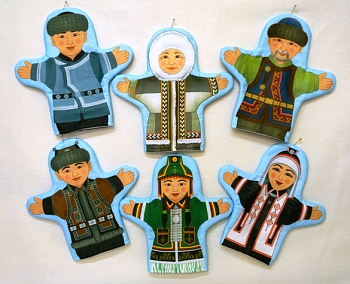 Набор кукол Якутская семья, 6 шт.