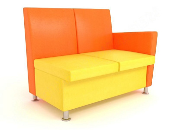 Секция двухместная Франклин 2СЛП левый подлокотник (125х80х96 см)