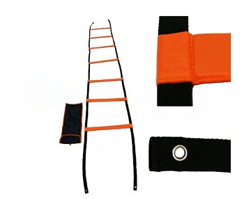 Лестница координационная для тренировок (12 ступеней, длина 5 м, регулируемая)