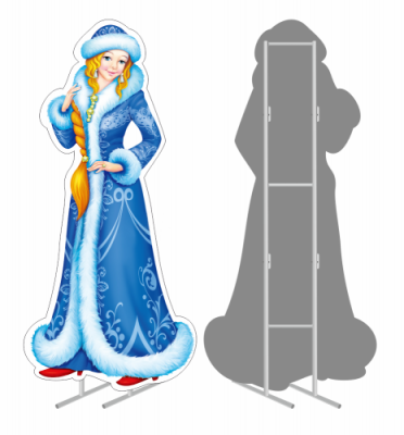 Напольная ростовая фигура "Снегурочка", 0,7х1,5 м