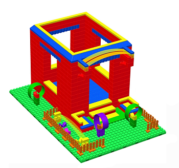 Готовое решение конструктор большой Домик-3, 132х168х252 см
