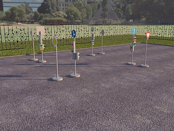 Мобильный автогородок для школы и детского сада (комплект Эконом)