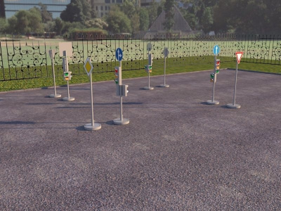 Мобильный автогородок для школы и детского сада (комплект Эконом)