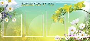 Стенд в школу Экология и мы, 1,1х0,5 м