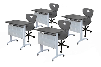 Комплект ученической мебели одноместный, на роликах