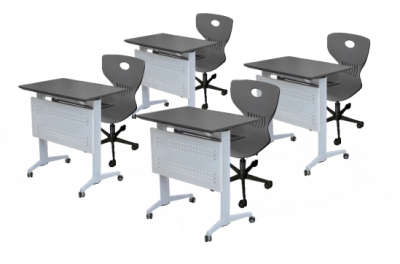 Комплект ученической мебели одноместный, на роликах