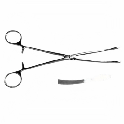 Корнцанг изогнутый , 228 мм