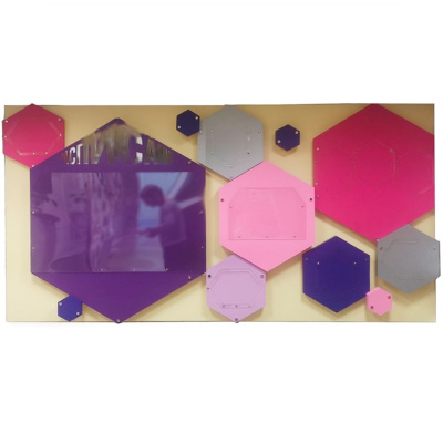 Информационная стена (стенд) с подсветкой, 1370х2640 мм