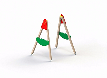 Качели на деревянных стойках (без подвески)