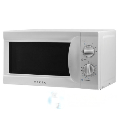 Микроволновая печь VEKTA MS720AHW, объем 20 л, мощность 700 Вт, механическое управление, таймер, белая