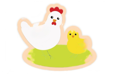 Настенная декорация Курочка с цыпленком