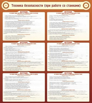Стенд Техника безопасности (при работе со станком), 800х900 мм