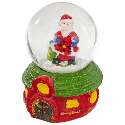 Фигурка сувенирная "Снежный шар ДЕД МОРОЗ" полистоун/стекло, диаметр 45 мм, Т-9869