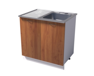 Тумба для кухонного гарнитура с мойкой, 2 двери, 600х600х820 мм