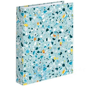 Тетрадь на кольцах А5 165х215 мм, 120 л., твердый картон, клетка, BRAUBERG, "Абстракция", 404077