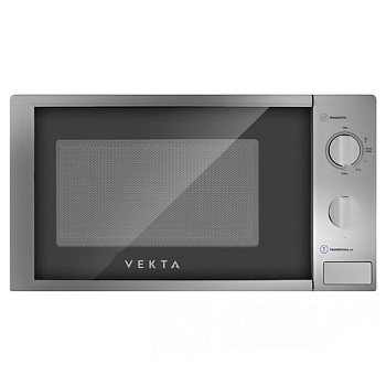 Микроволновая печь VEKTA MS720AHS, объем 20 л, мощность 700 Вт, механическое управление, таймер, серебро, MCO00053722