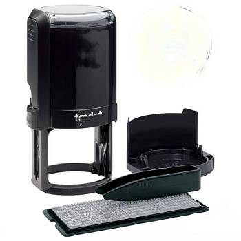 Печать самонаборная 2 круга, оттиск D=42 синий, TRODAT 4642 R2, крышка, КАССА В КОМПЛЕКТЕ, европодвес, 66624