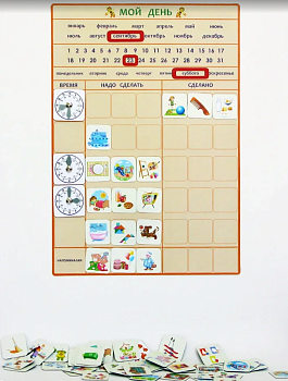 Магнитная доска-организатор дня "Мой день"