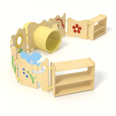 Игровая стена из 7 дидактических панелей