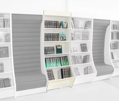 Стеллаж книжный, 800х650х2090 мм рл-001