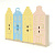 Комплект детских шкафчиков Голландский домик (4 шт.)