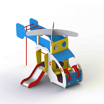 Игровой элемент Вертолет с горкой