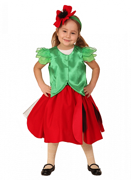 Детский карнавальный костюм для девочки Мак (рост от 104 до 116 см)