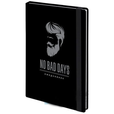 Ежедневник недатированный с резинкой А5 (145х203 мм), BRAUBERG, твердый, 128 л., "Барбер", 114559