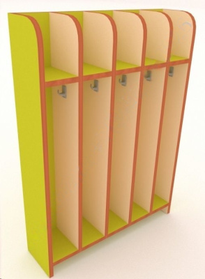 Вешалка для детских полотенец (пристенная), 5 ячеек