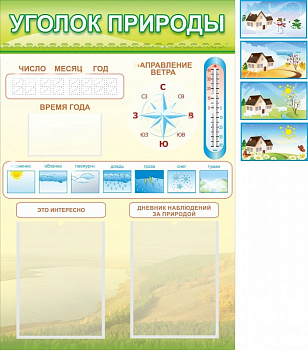 Стенд Уголок природы, 600х900 мм