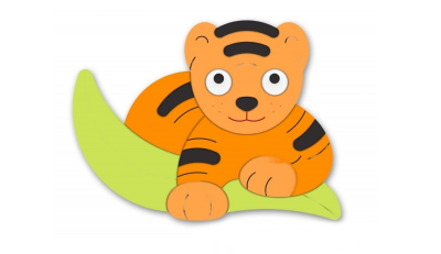 Настенная декорация Тигренок в траве