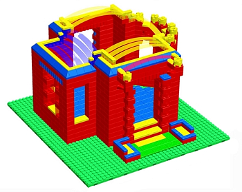 Готовое решение конструктор большой Дворец-2, 140х240х252 см
