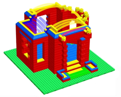 Готовое решение конструктор большой Дворец-2, 140х240х252 см