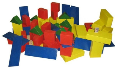 Напольный конструктор из дерева Строитель (78 элементов)