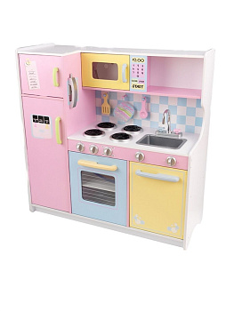 Большая детская кухня из дерева "Пастель" (Large Pastel Kitchen)